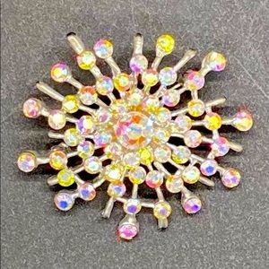 Vintage Iridescent Starburst Brooch